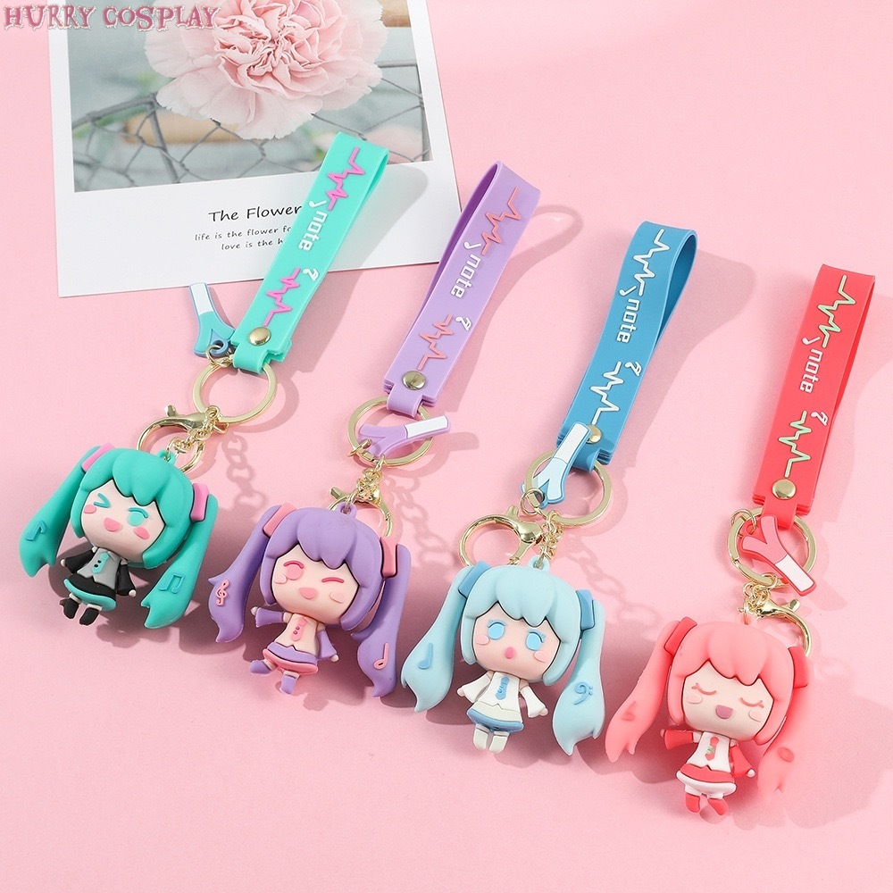 Hatsune Miku,Keychain,Hatsune Miku four colors and four expressions keychain - Pendant